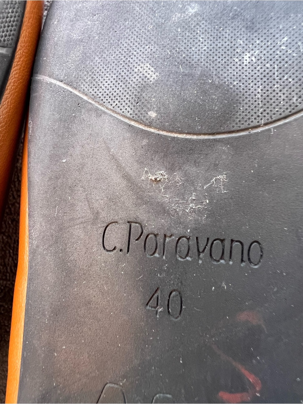 C.Paravano C Buckle Pointed Toe Leather Flats Sz 40 US 9.5 Aida Chic Classic - Picture 10 of 14
